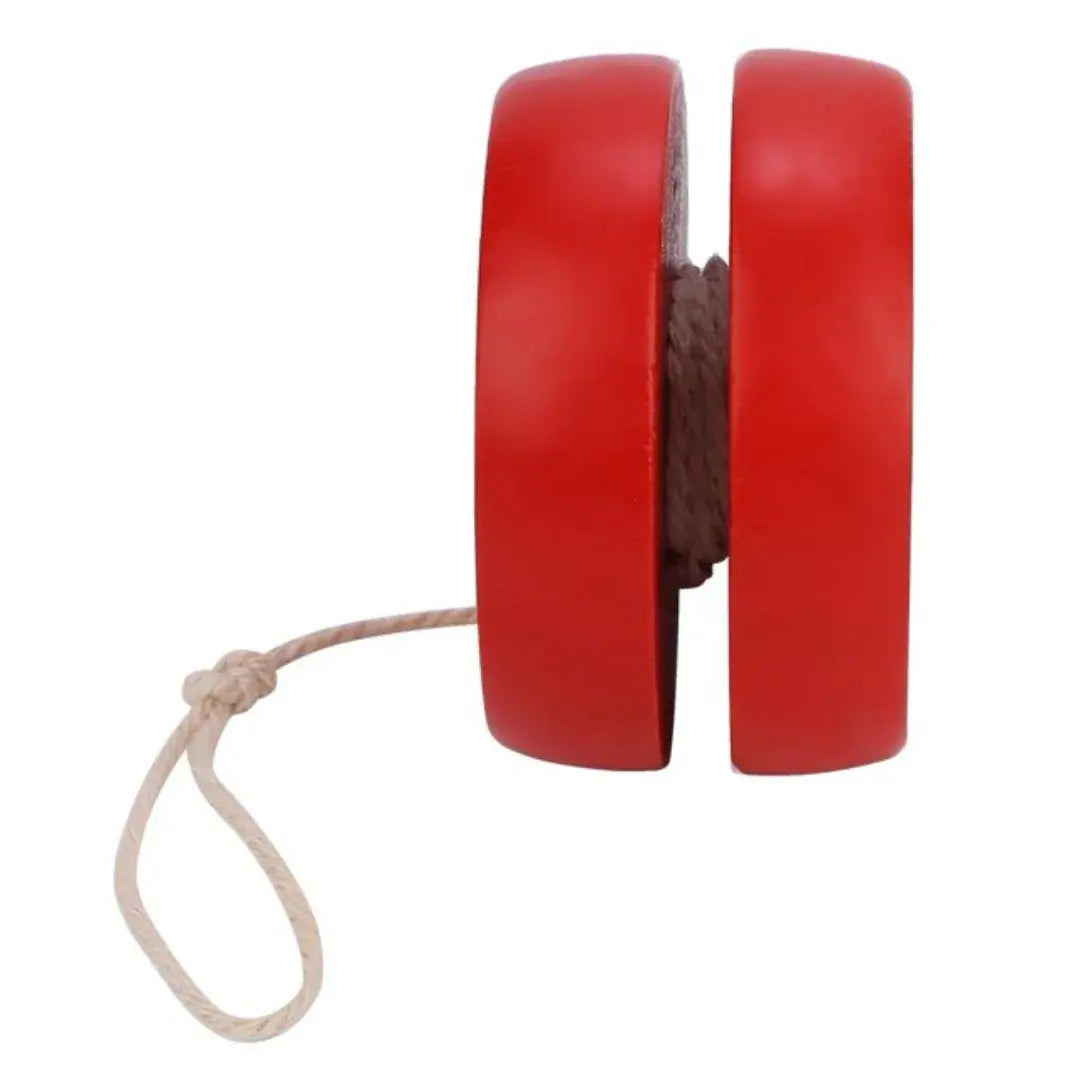 Wooden yoyo spinner toy with assorted color design for travel(1pc)