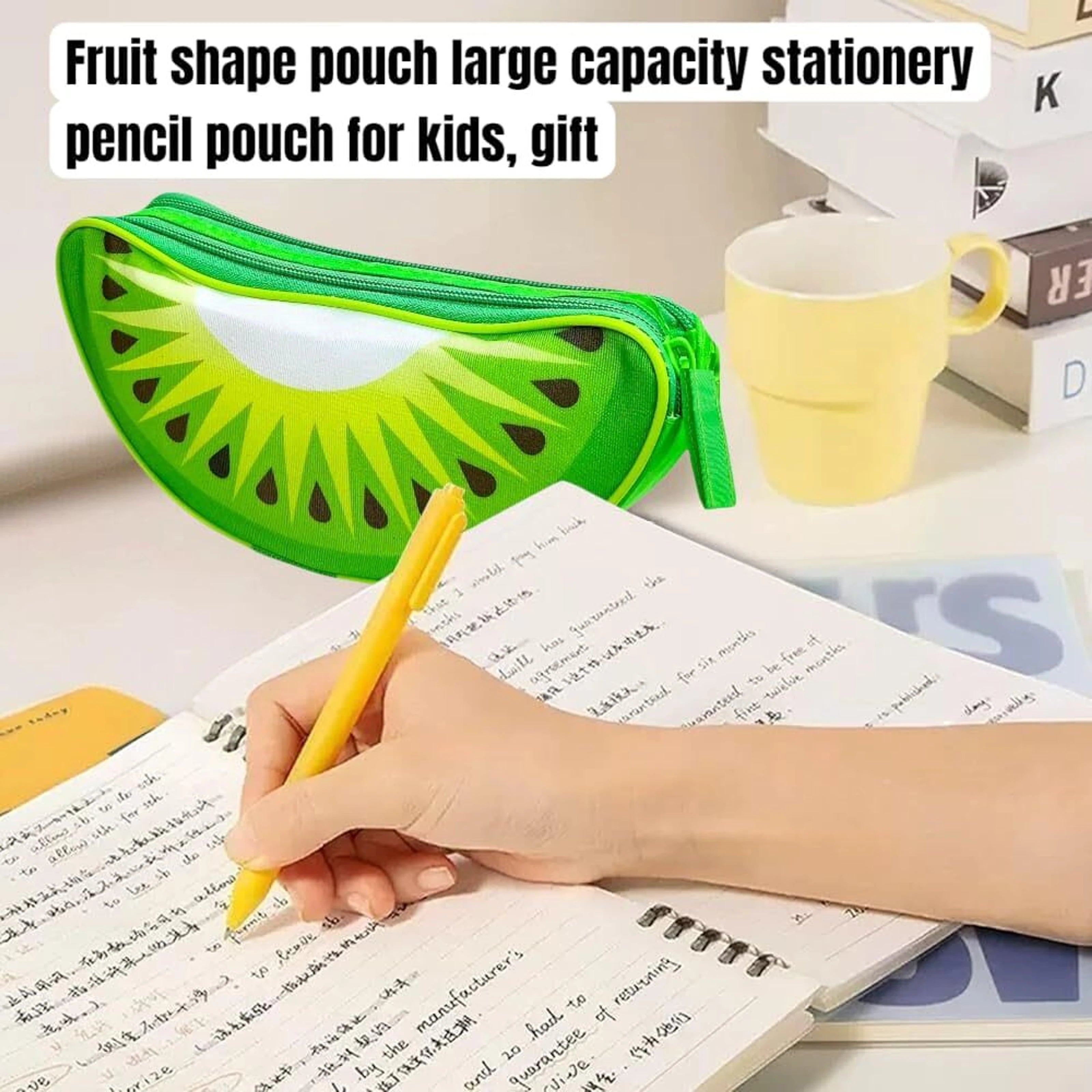 Fruit Design School Pencil Pouch Zipper Design For Kids (Pack of 1)