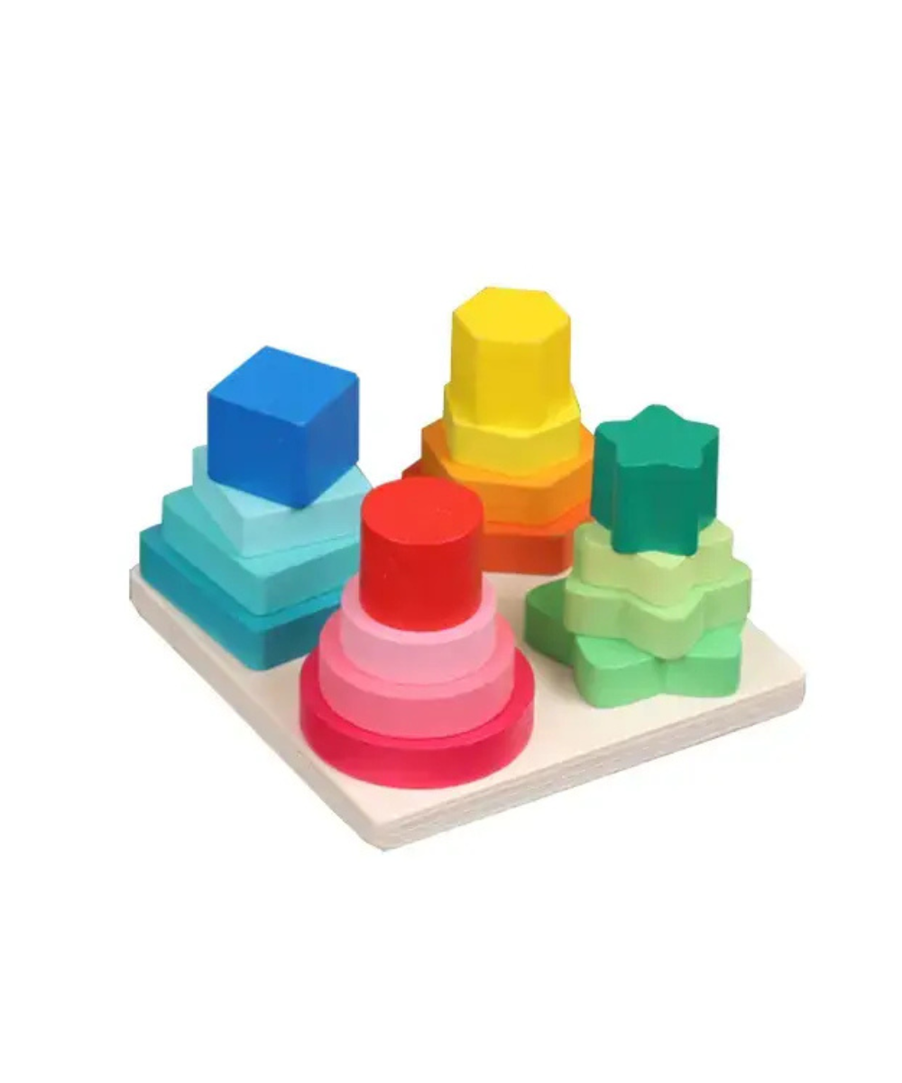 Curious mind toddler pack combo 3- Hammer ball, Shape four column tower and Guess who I am